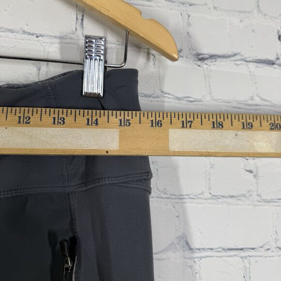 Lululemon Run Free Pants Women Size 8 Gray Pockets Coal Heathered Mid Rise Cozy - Picture 8 of 14
